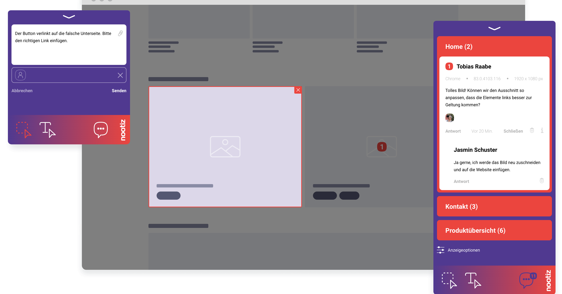 Bug tracking for websites