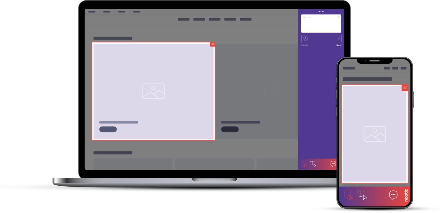 Note with technical details on browser, resolution and element